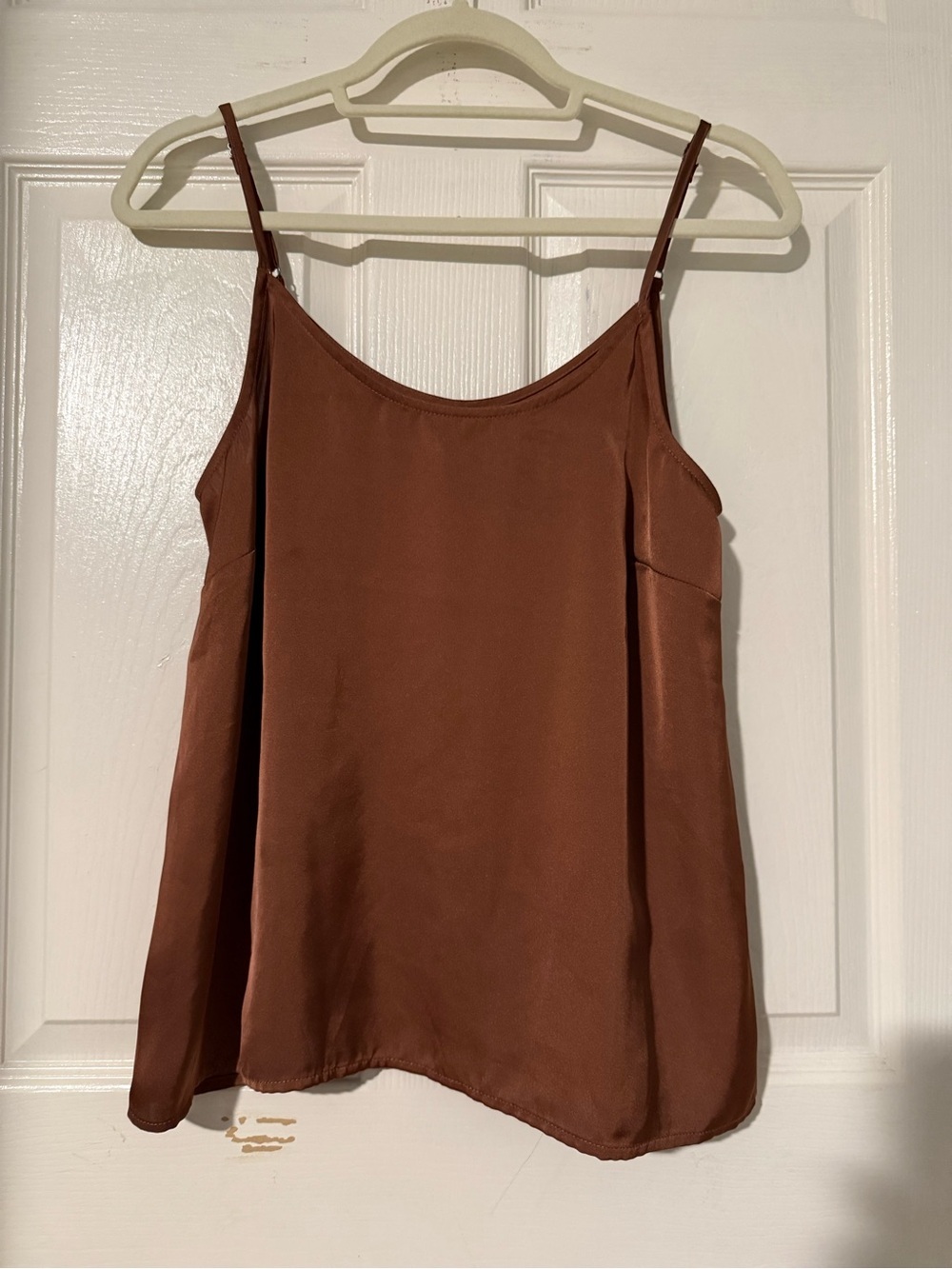 Nordstrom rack Women’s Brown Satin Cami Tank Top with adjustable straps size M